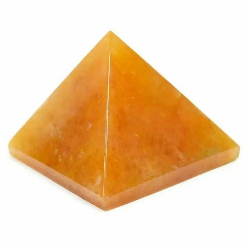 Yellow Quartz Stone Pyramid